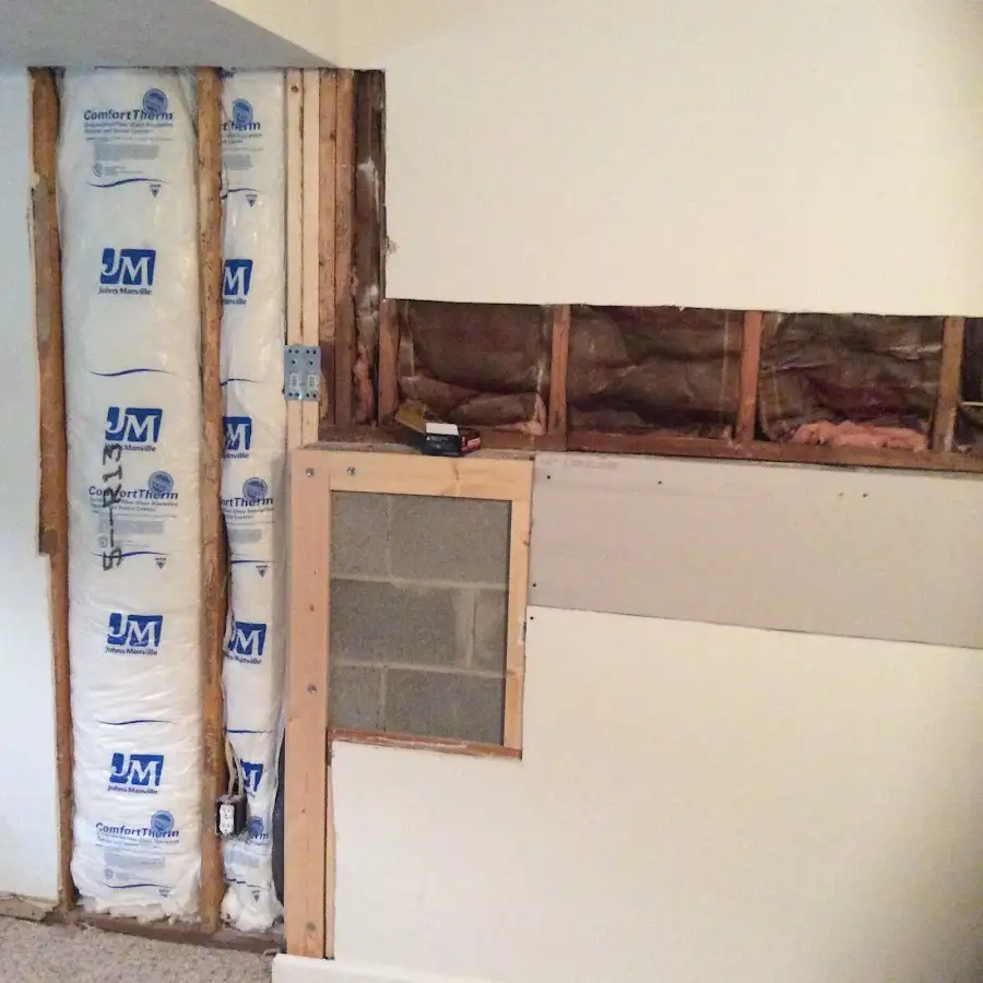 Wall insulation replacement during Structural Drying in Upland